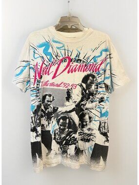 Vintage Neil Diamond In The Round 1992 T-Shirt L All Double Sided Concert Tee.
